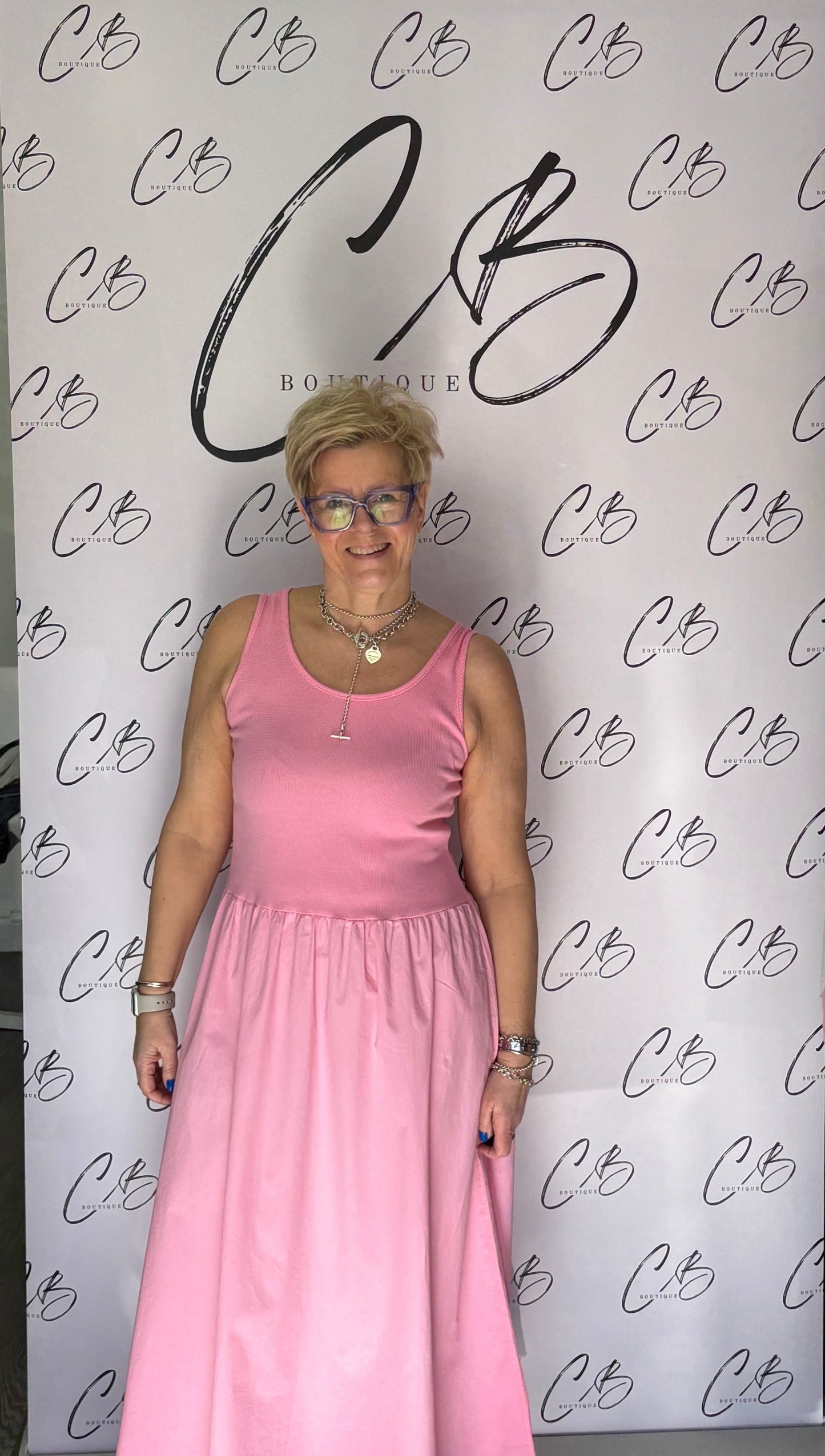 Pink Vest cotton dress