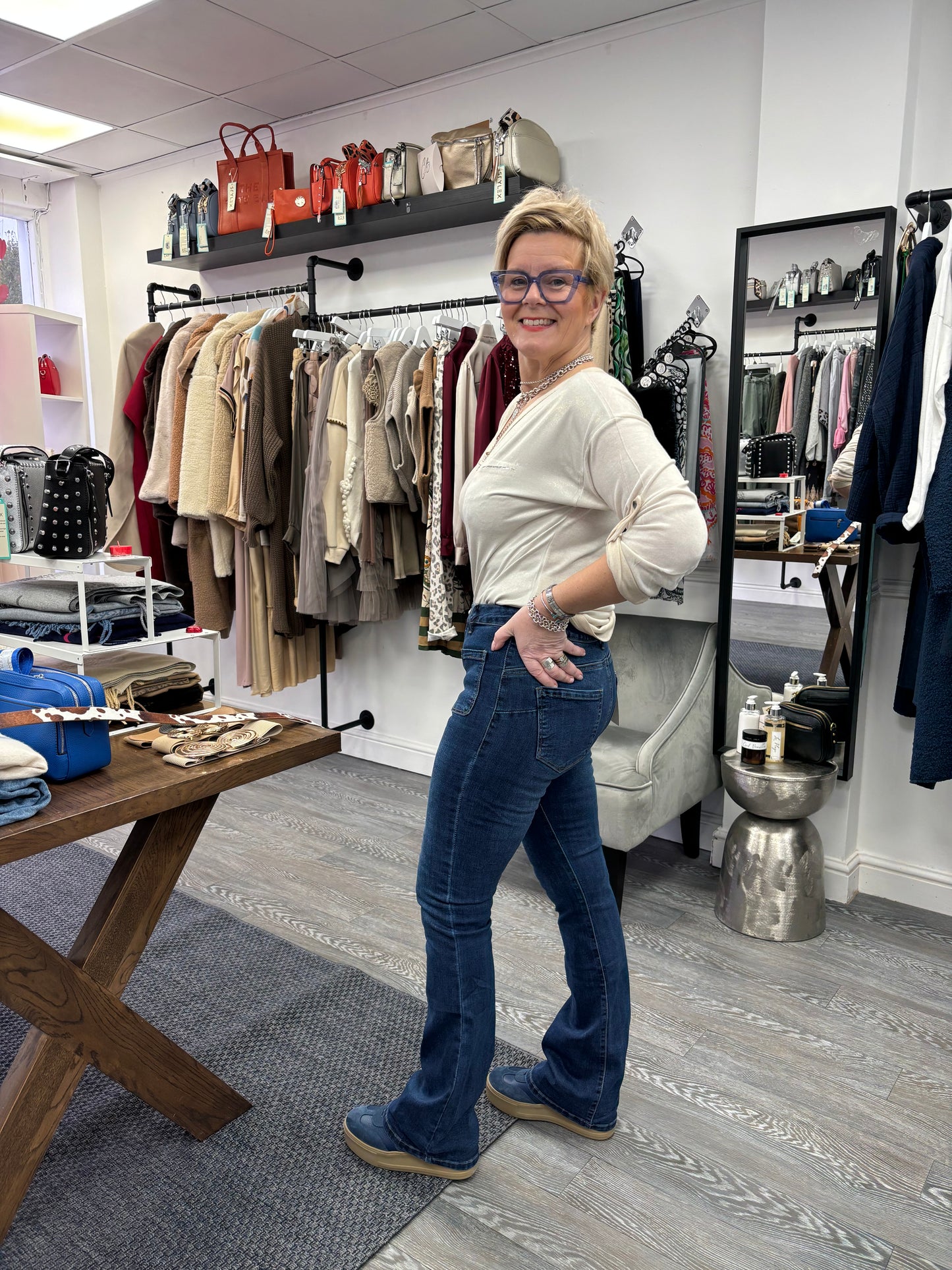 Flare Jeans - dark Denim