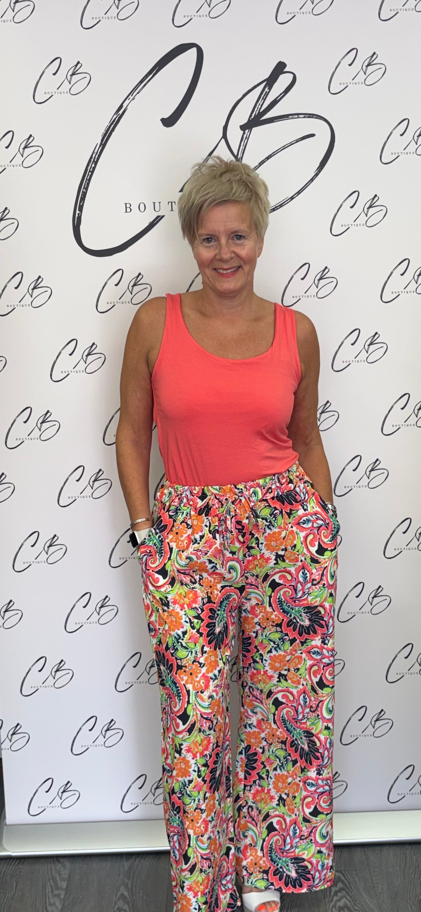 Black print - Wide Leg Trousers