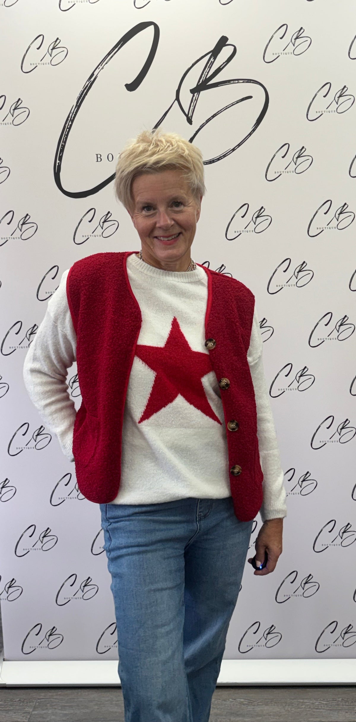 Red Teddy Bear Gilet