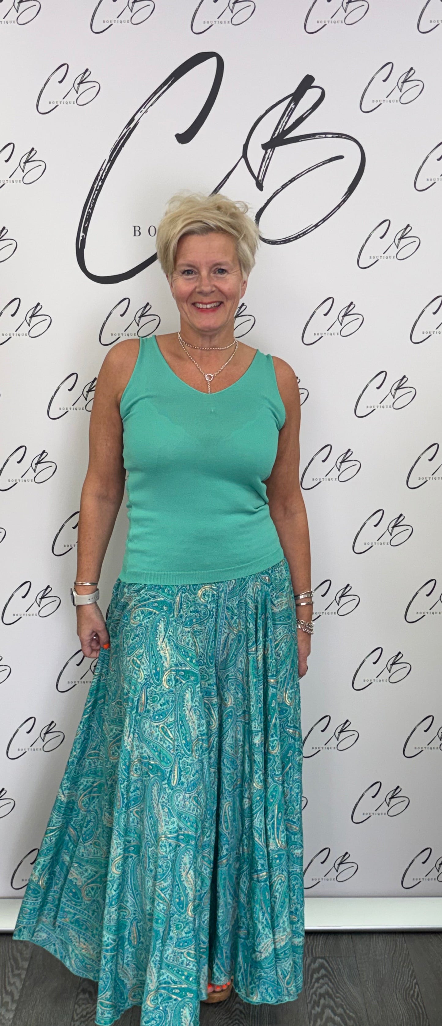 Acqua Satin Palazzo Trousers