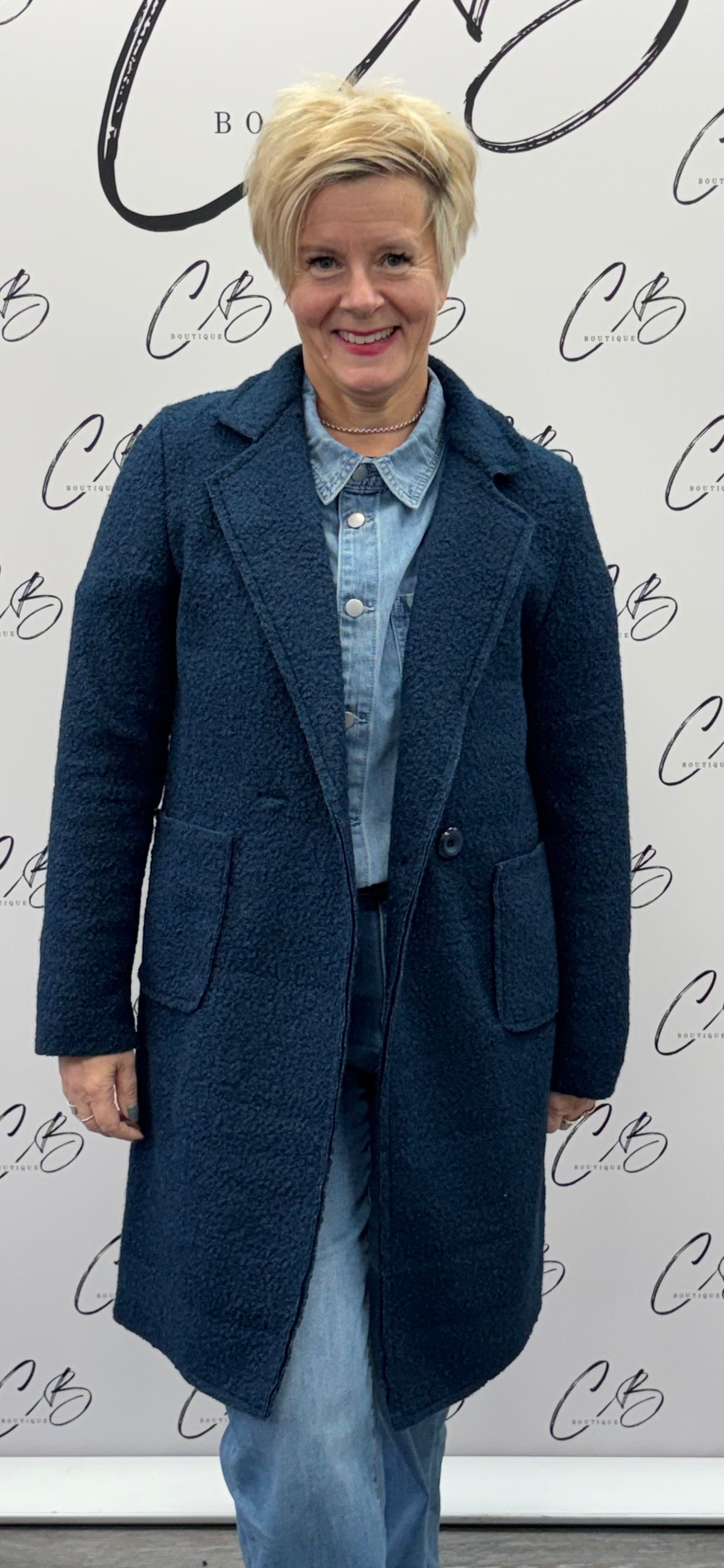 Navy Jardigan with buttons