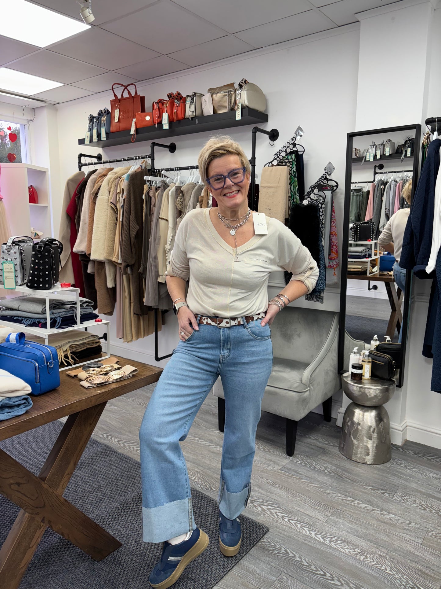 Turn up Jeans - light Denim