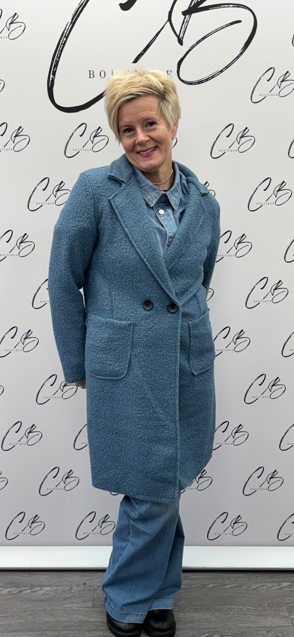 Airforce Blue Jardigan with buttons