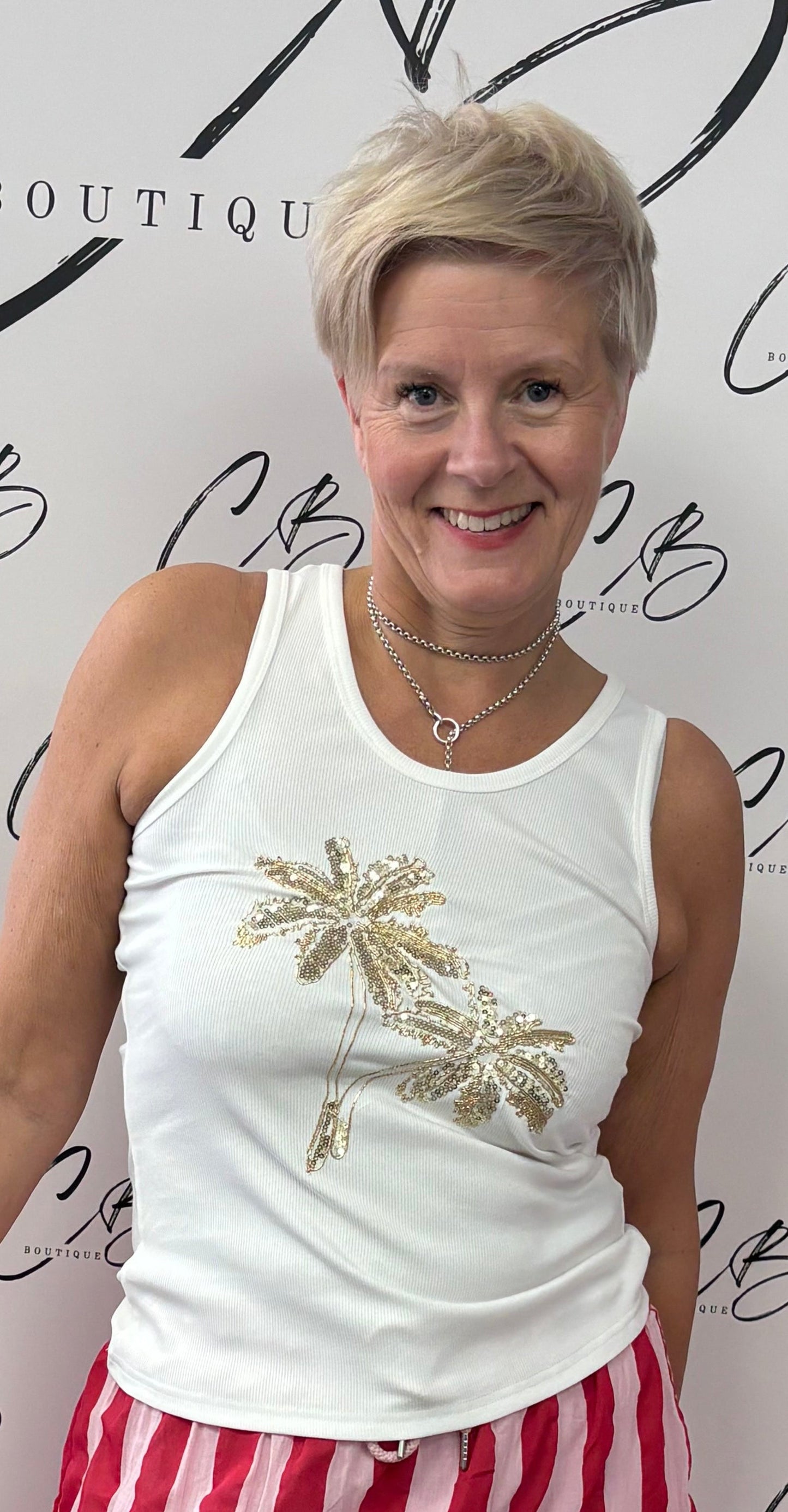 Libby palm tree vest