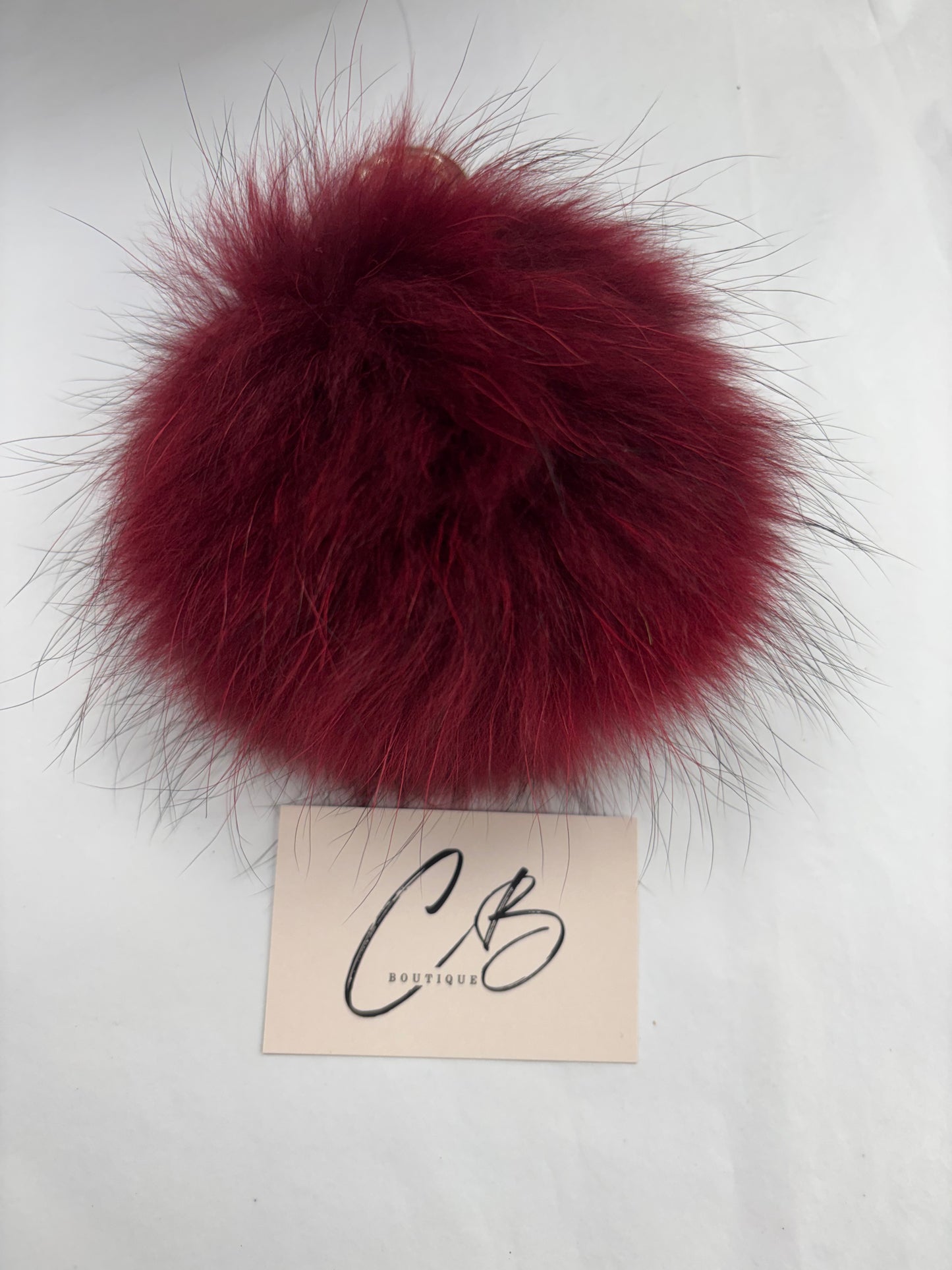Pom pom Keyring - wine