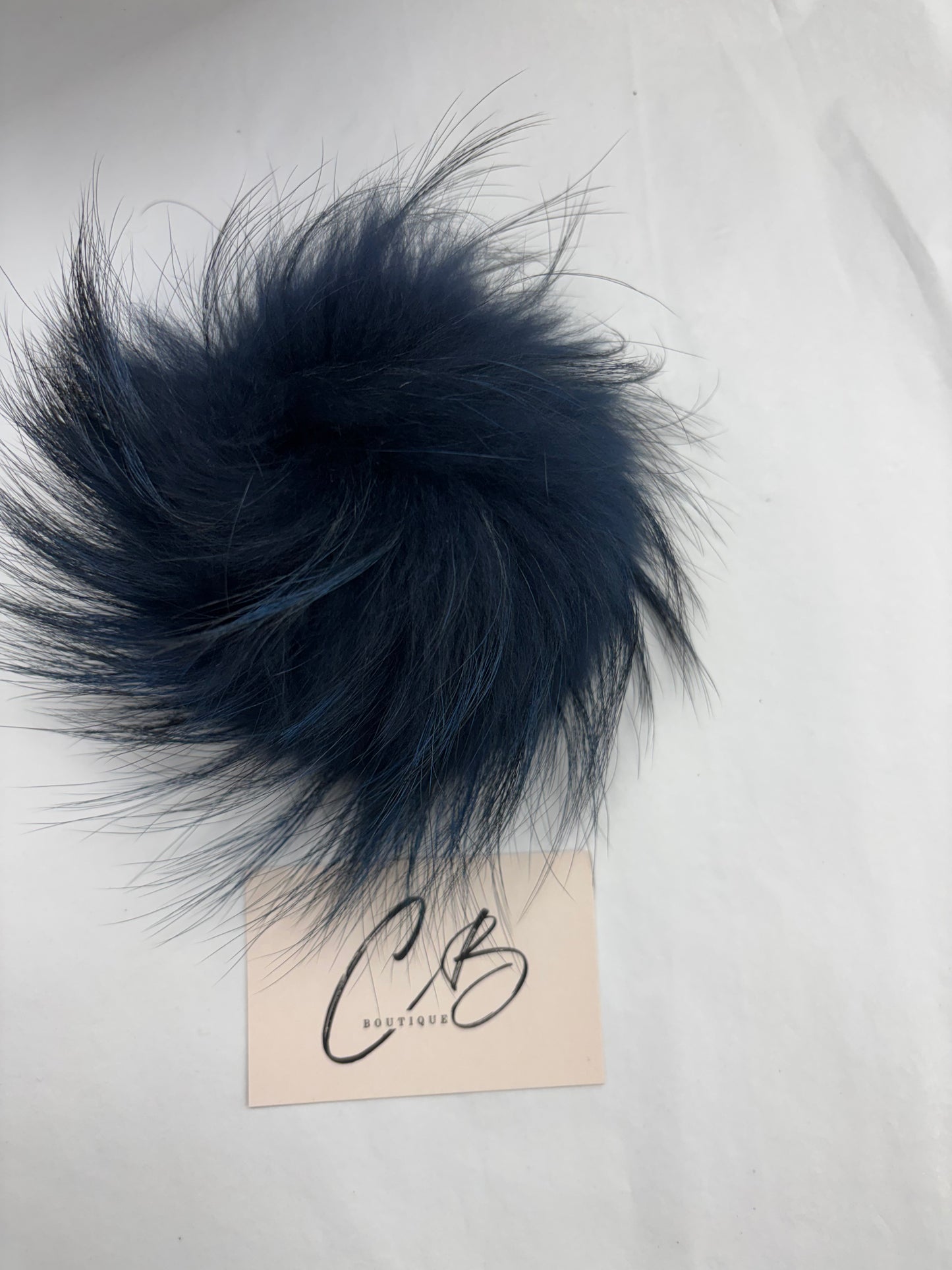 Pom pom Keyring - navy