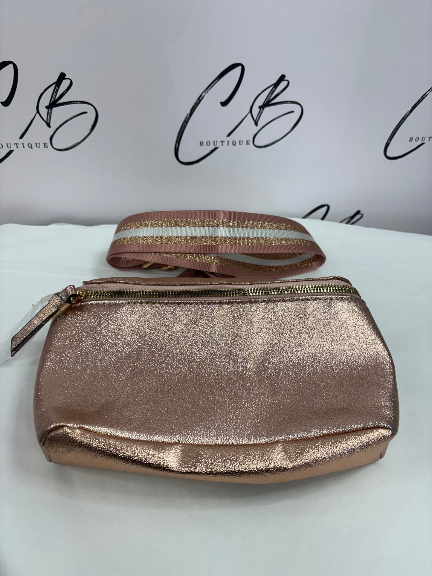 Rose gold Box Sling Bag