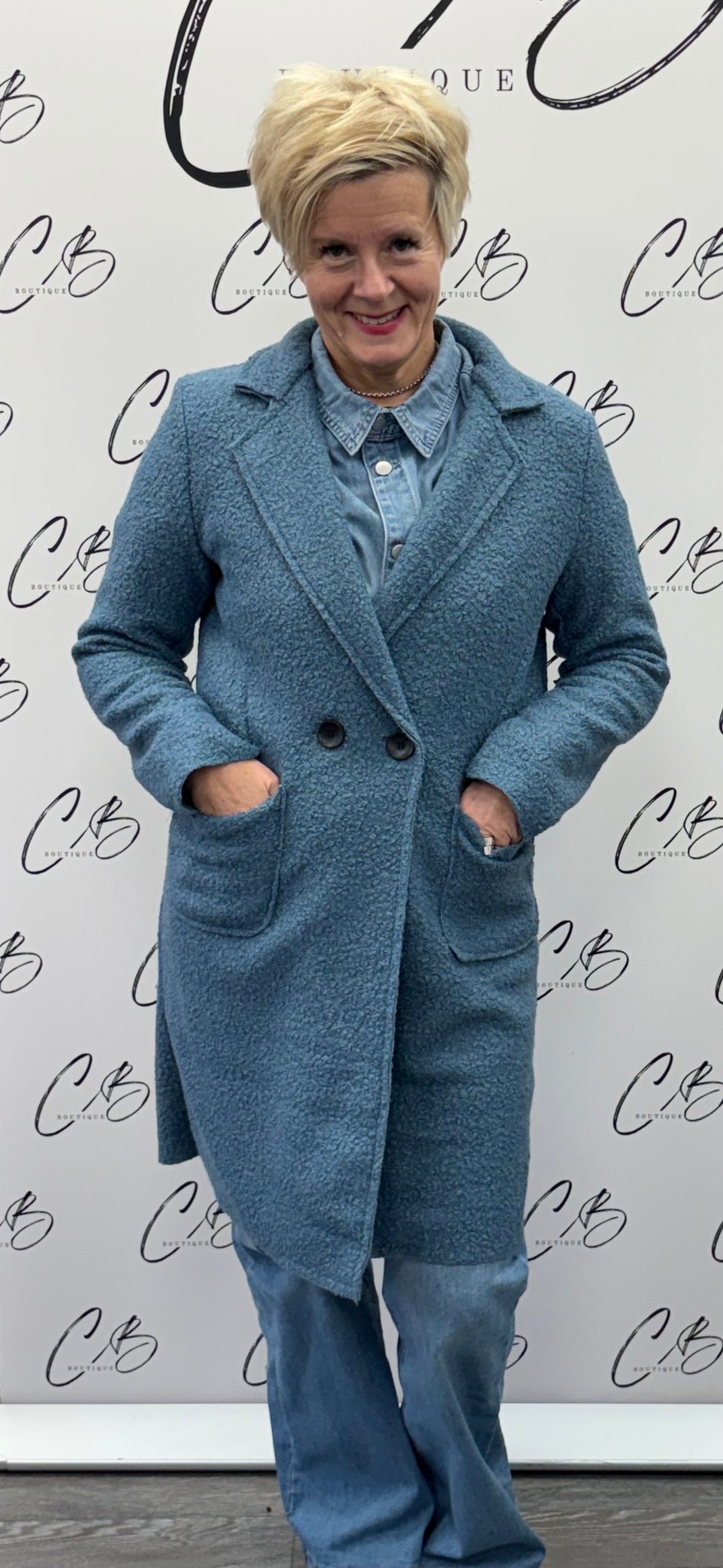 Airforce Blue Jardigan with buttons