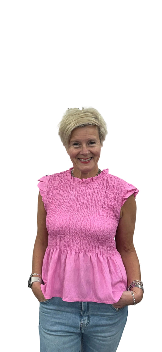 Grace smocked top Pink
