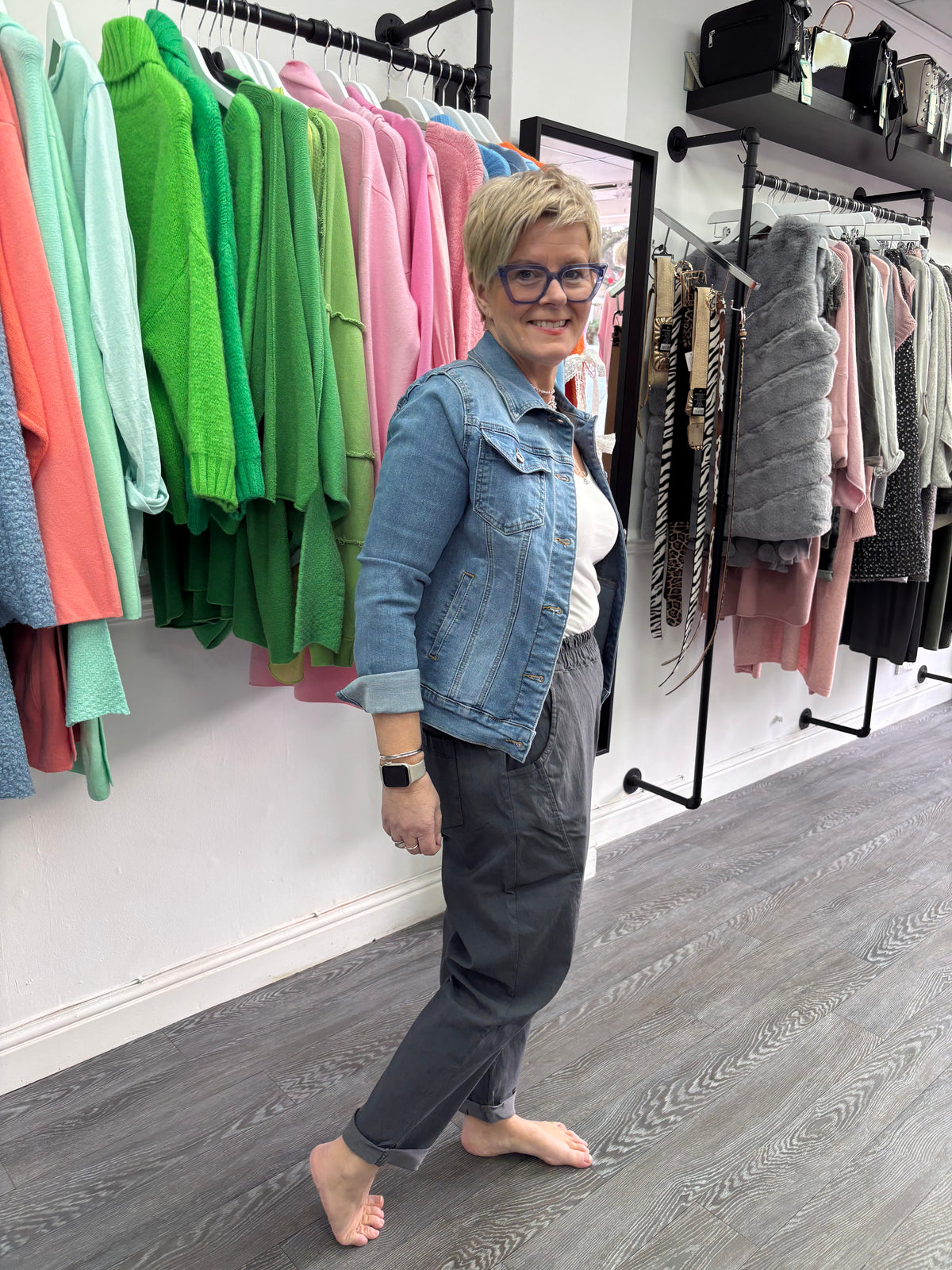 Dark Grey D Style Magic Trousers - women's trousers