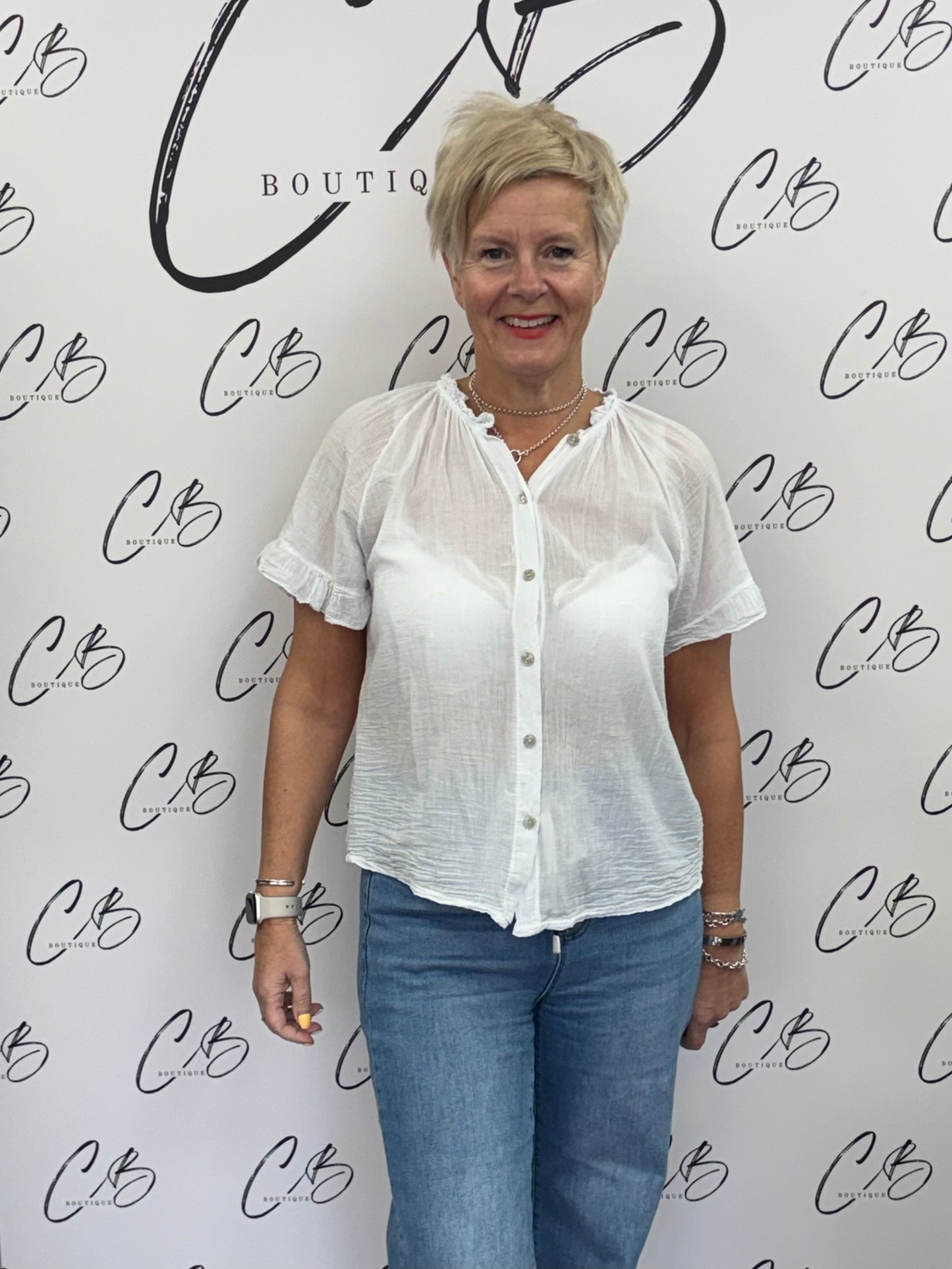 White gypsy blouse