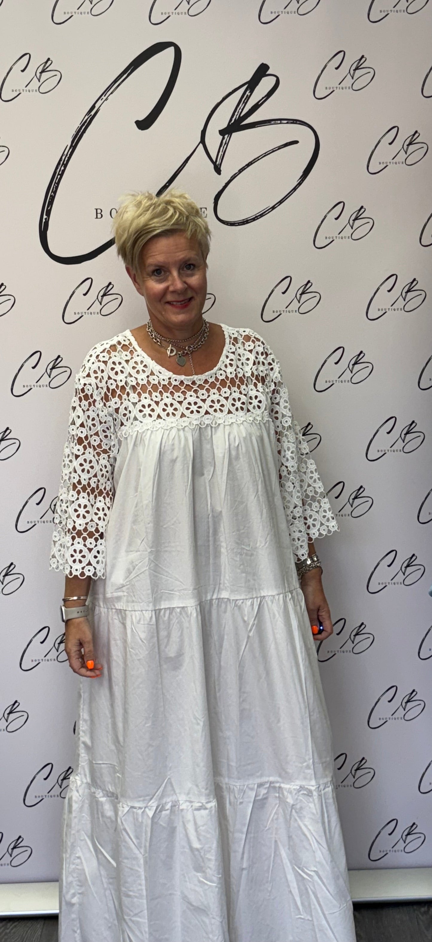 White palma dress