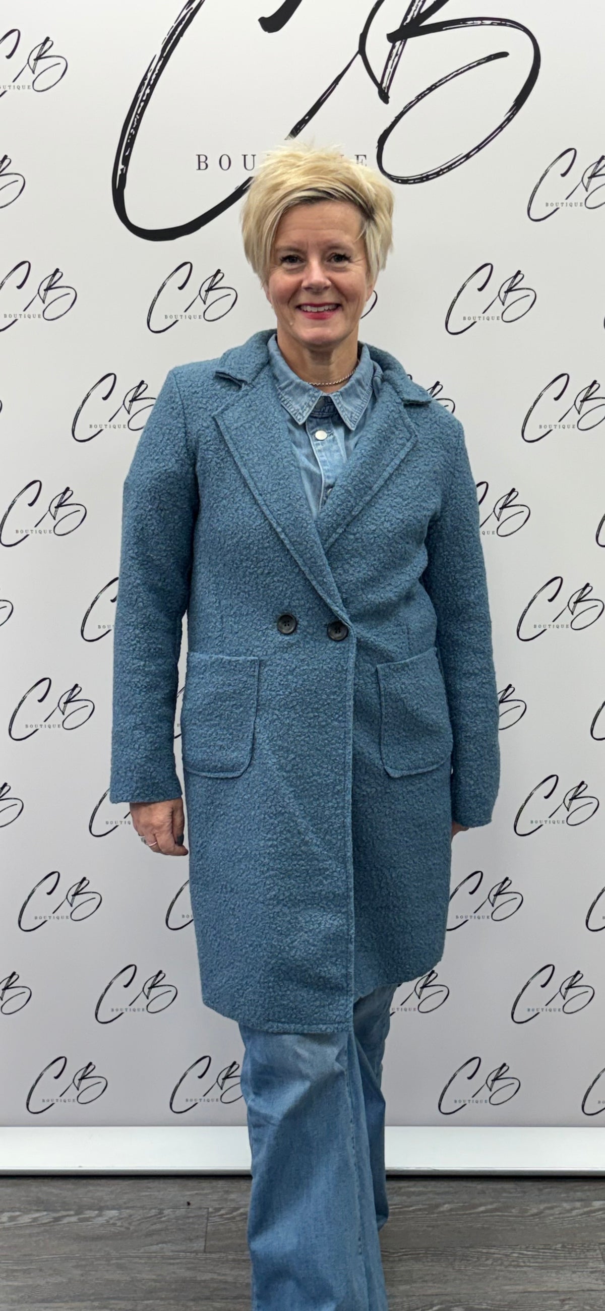 Airforce Blue Jardigan with buttons