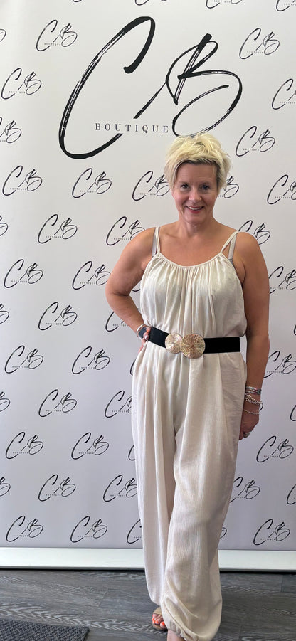 Trudi Jumpsuit (Beige)