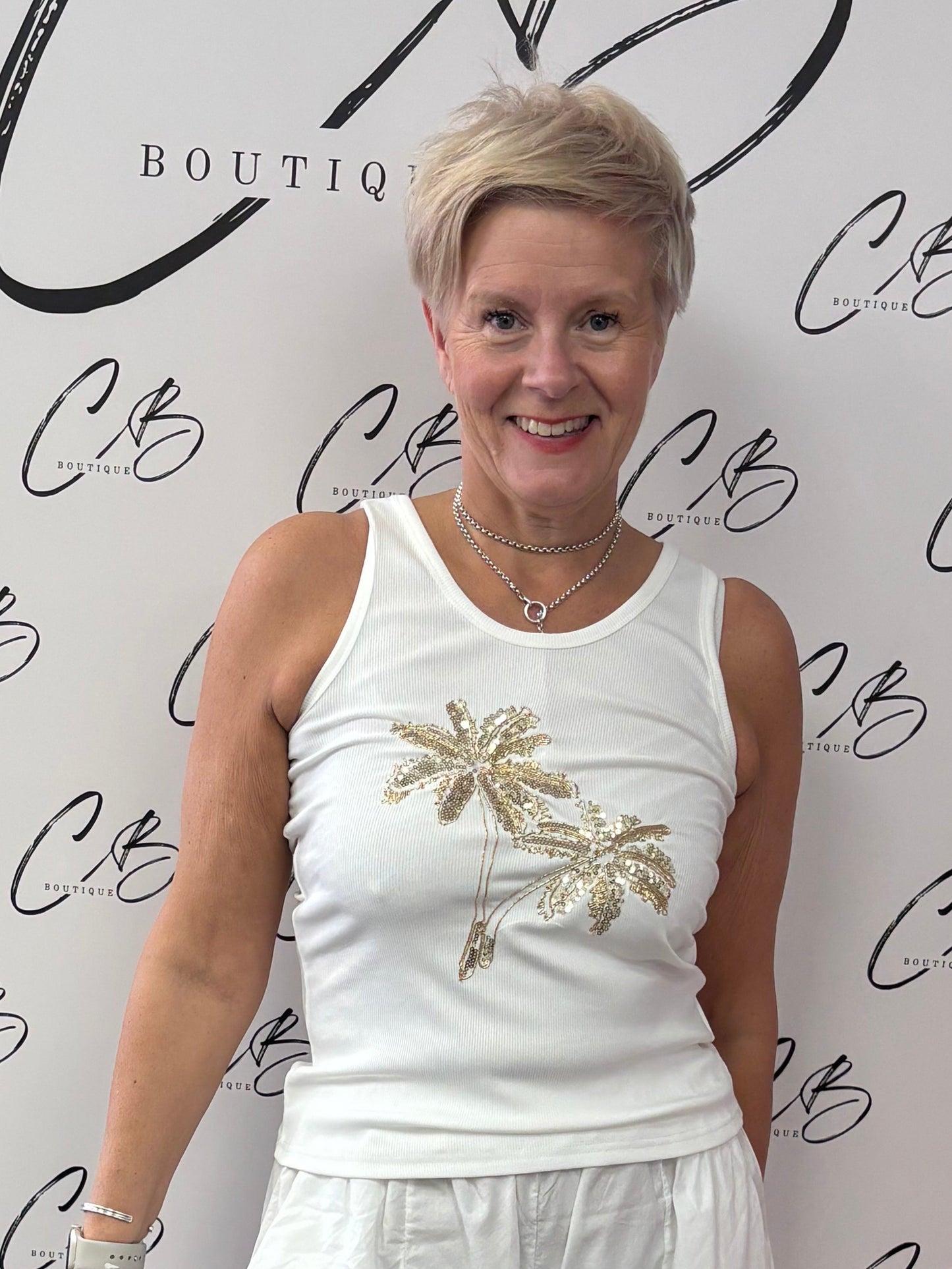 Libby palm tree vest