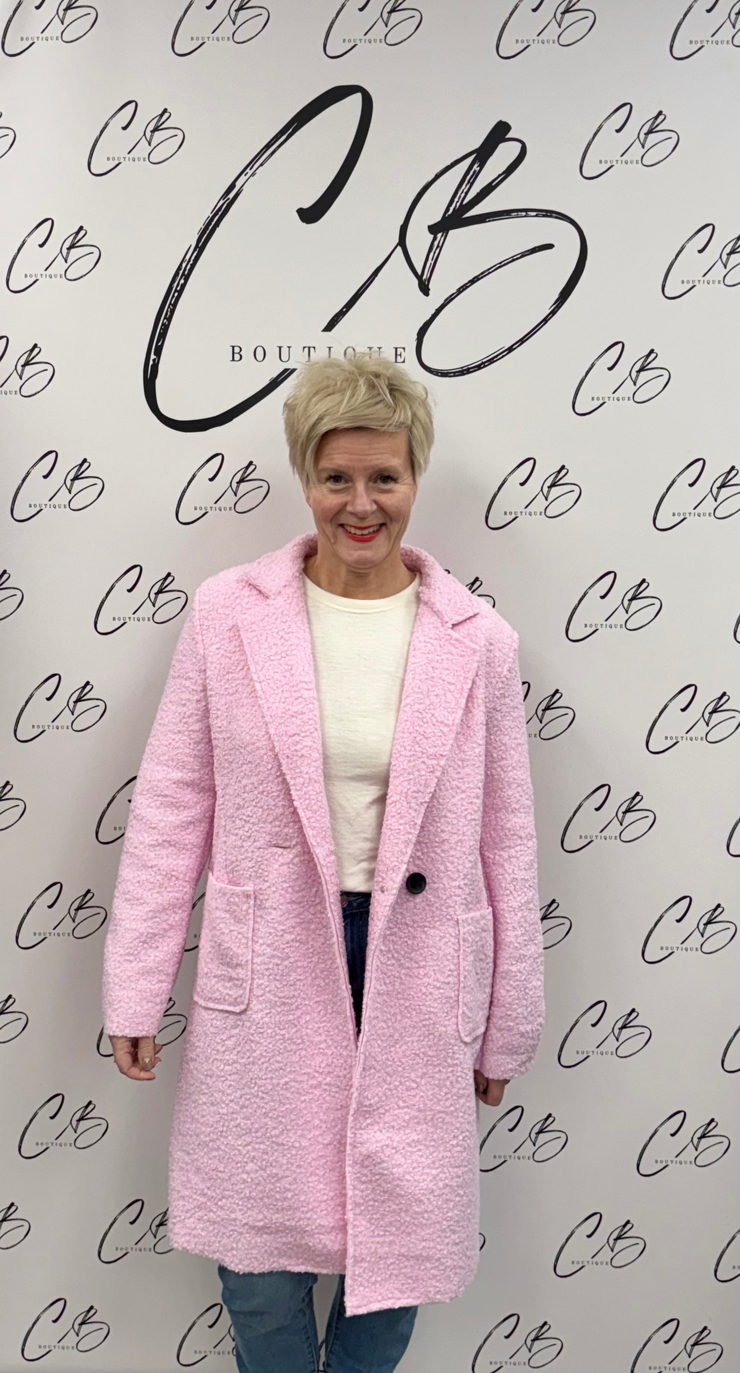 Pale Pink Jardigan with buttons