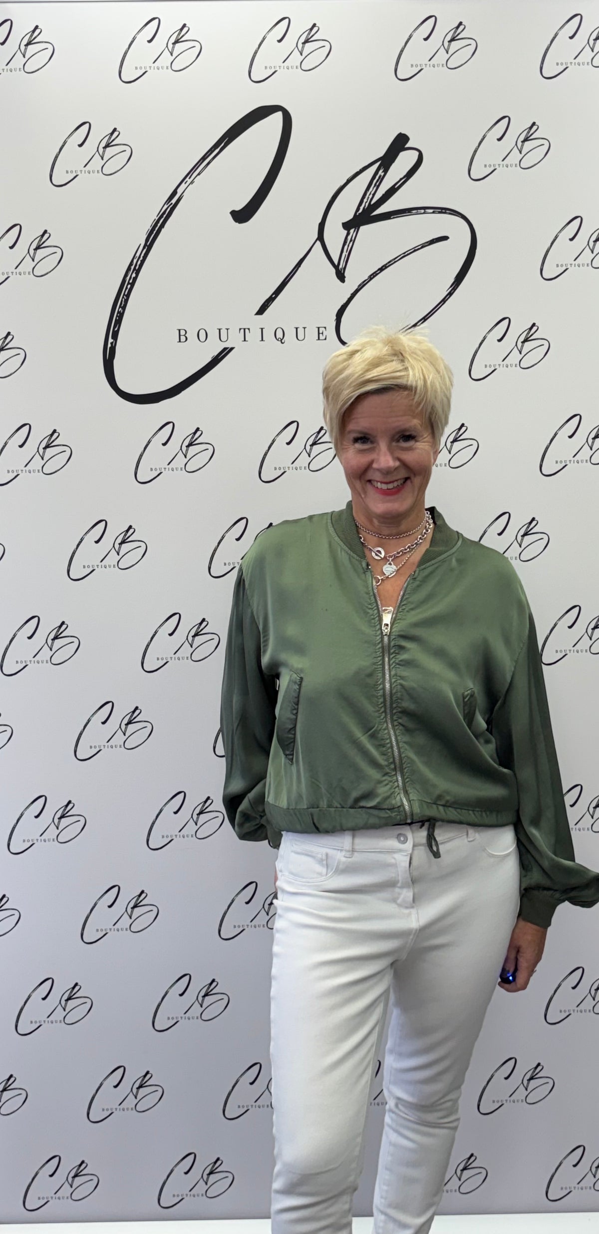 Khaki Satin Bomber Jacket