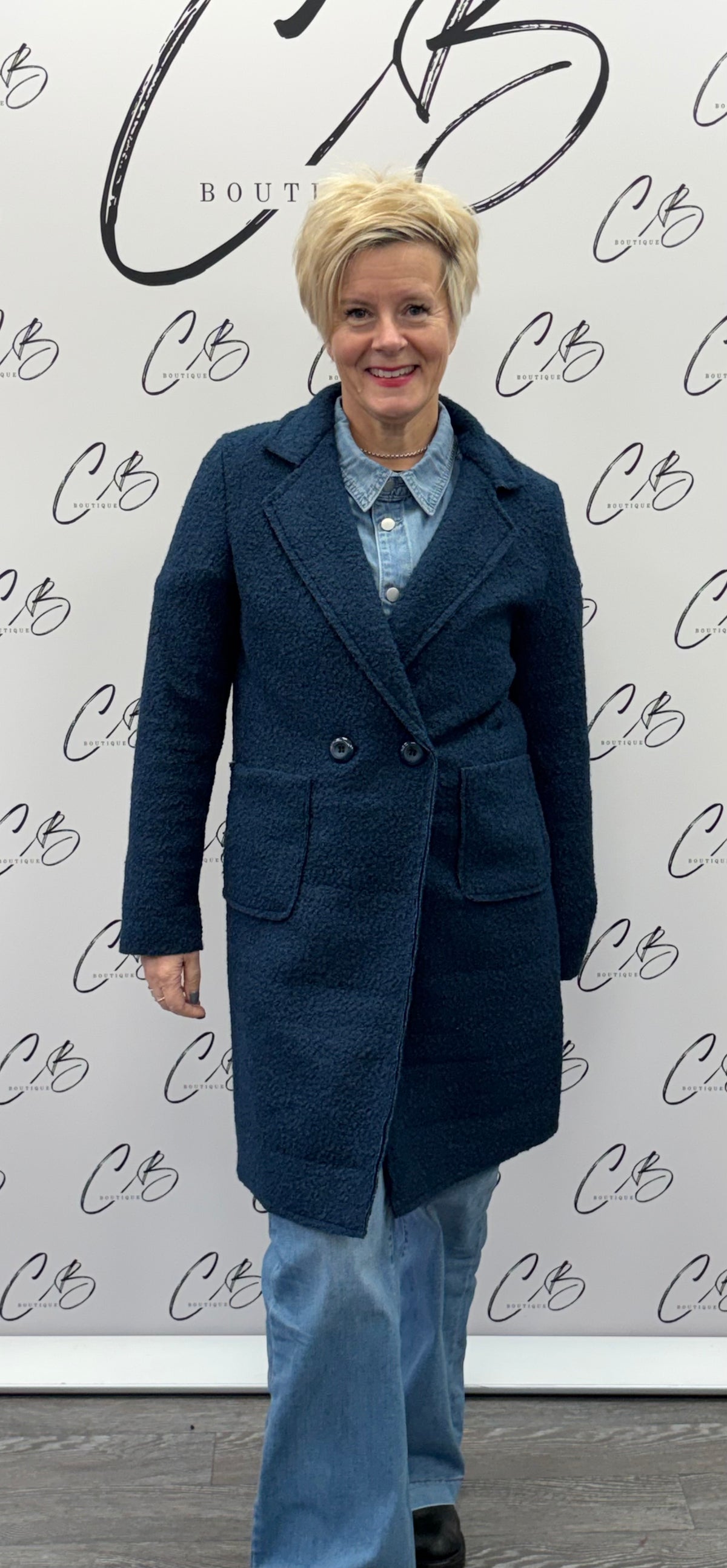 Navy Jardigan with buttons