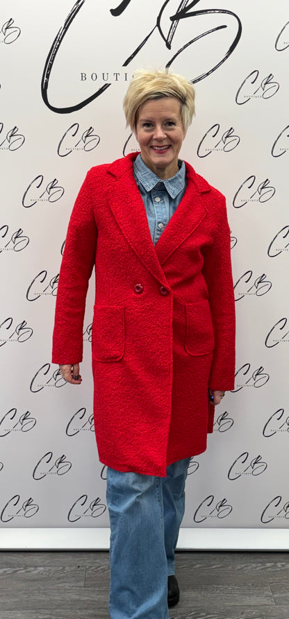 Red Jardigan with buttons