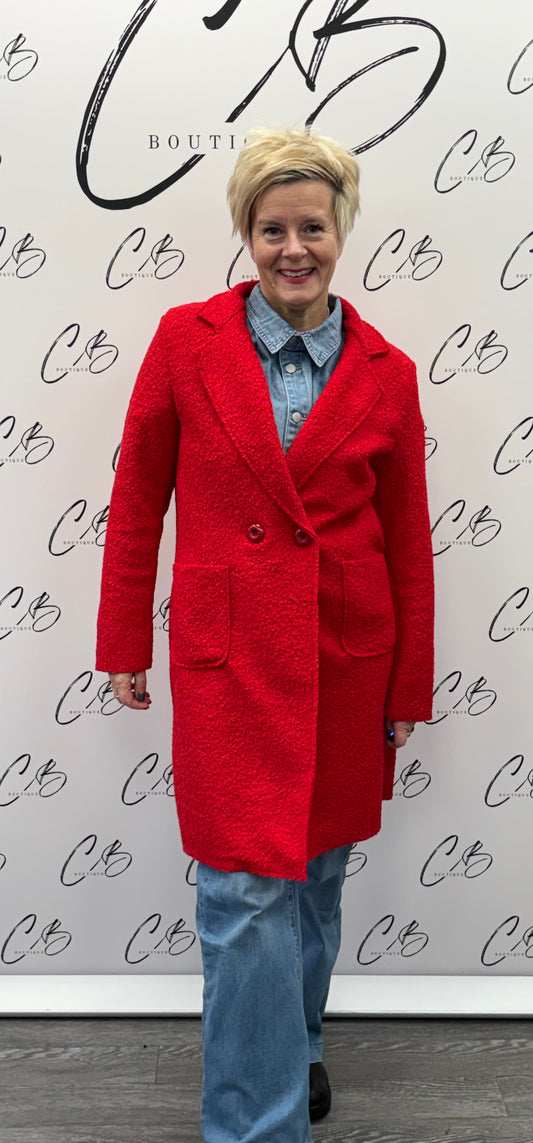 Red Jardigan with buttons