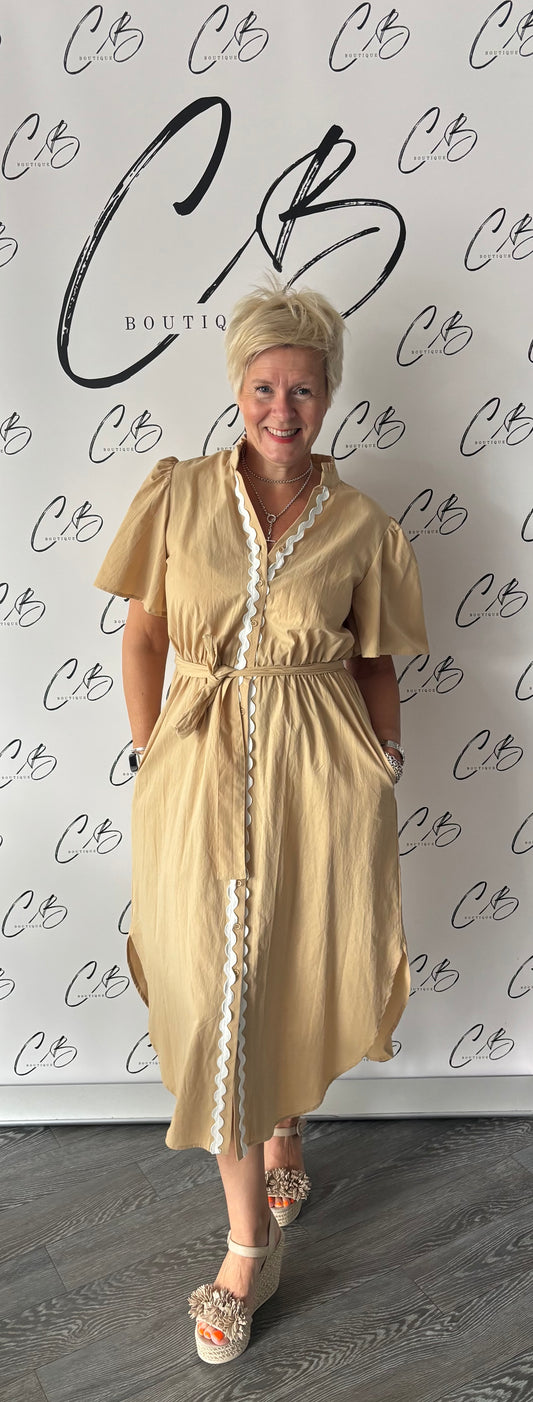 Ric Rac Immie Dress (Beige)