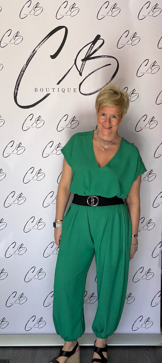Elasticated cuff Jumpsuit - gucci green