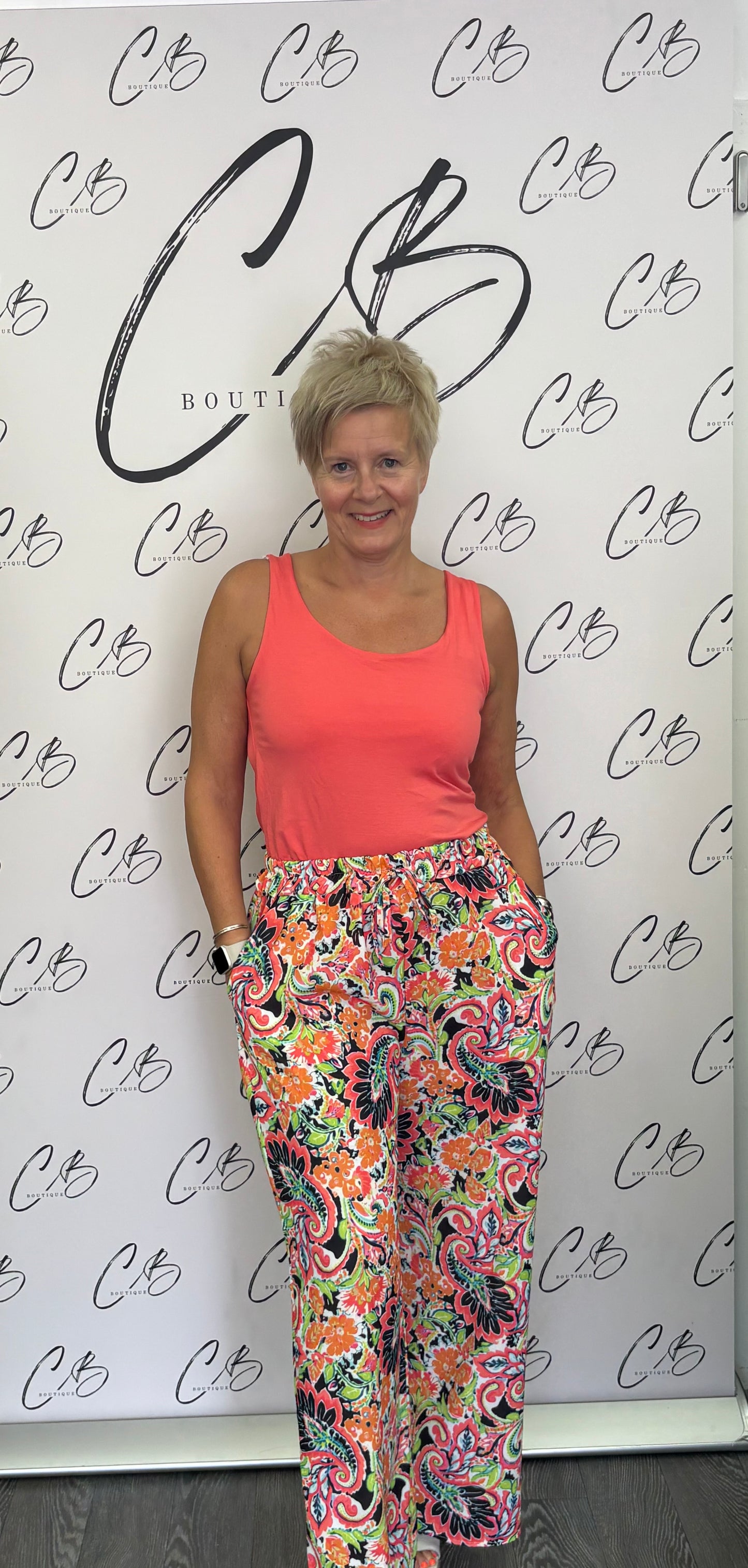 Black print - Wide Leg Trousers