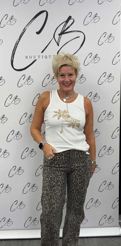 Leopard Print Jeans