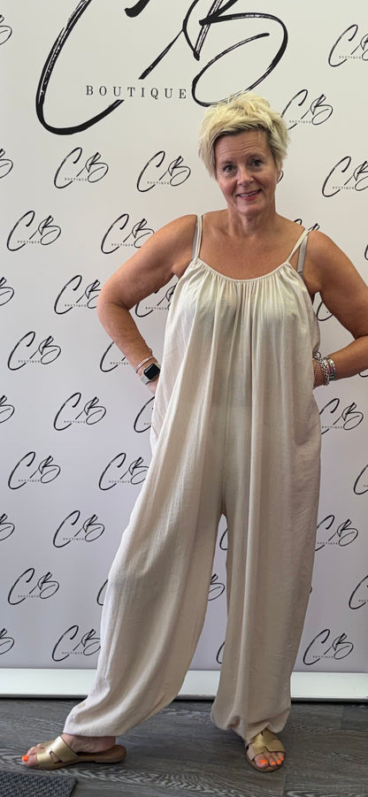 Trudi Jumpsuit (Beige)
