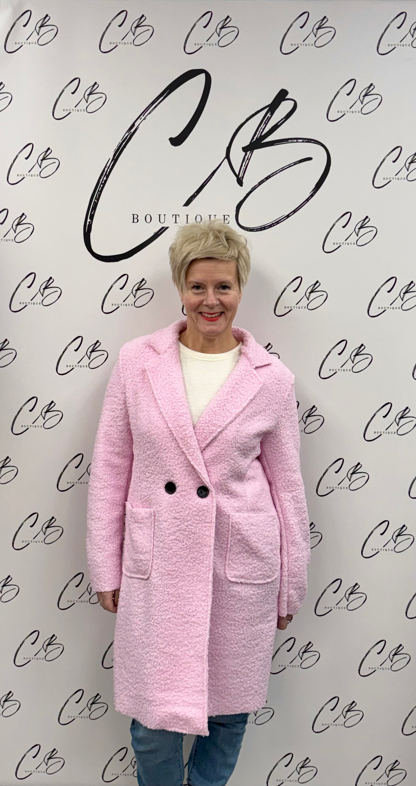 Pale Pink Jardigan with buttons