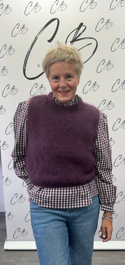 Luella Braemar Plum Gingham Blouse