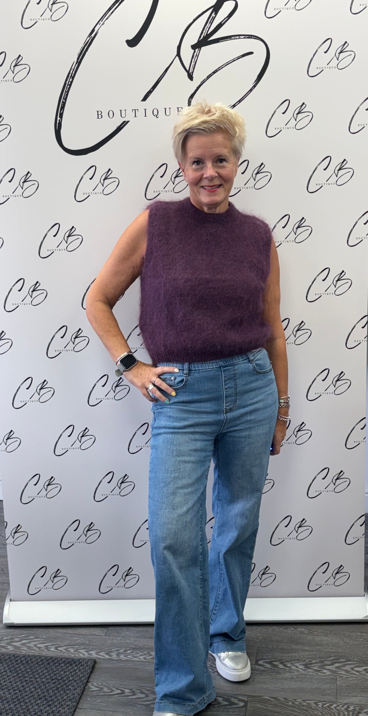 Luella Melrose Mohair Plum Tank Top