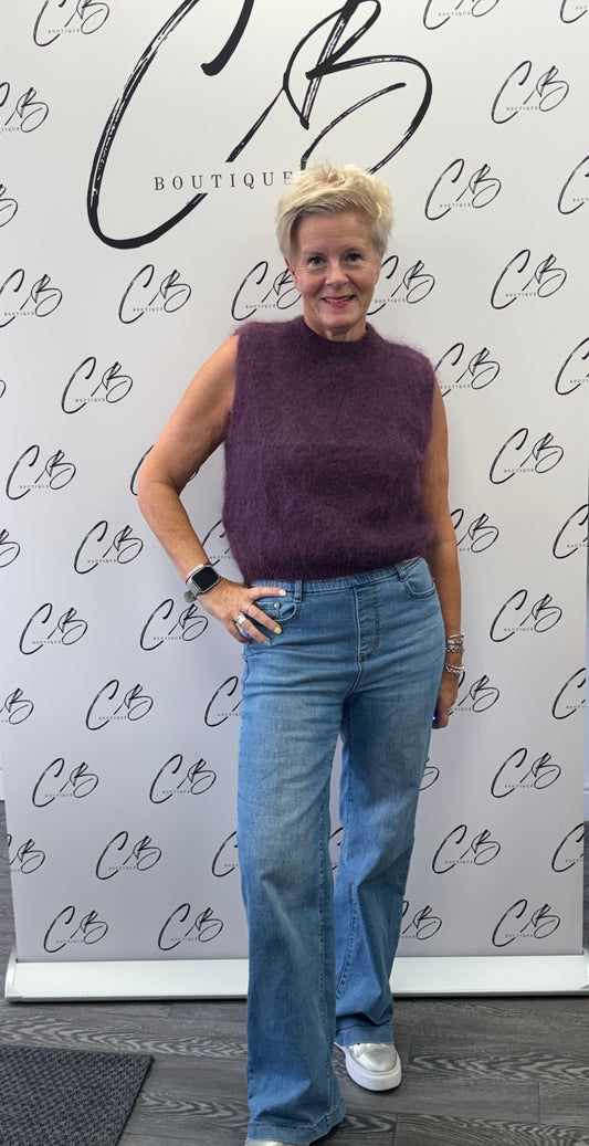 Melrose Mohair Plum Tank Top