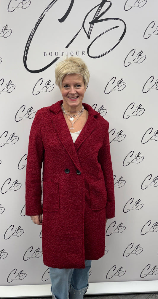 Wine Jardigan with buttons