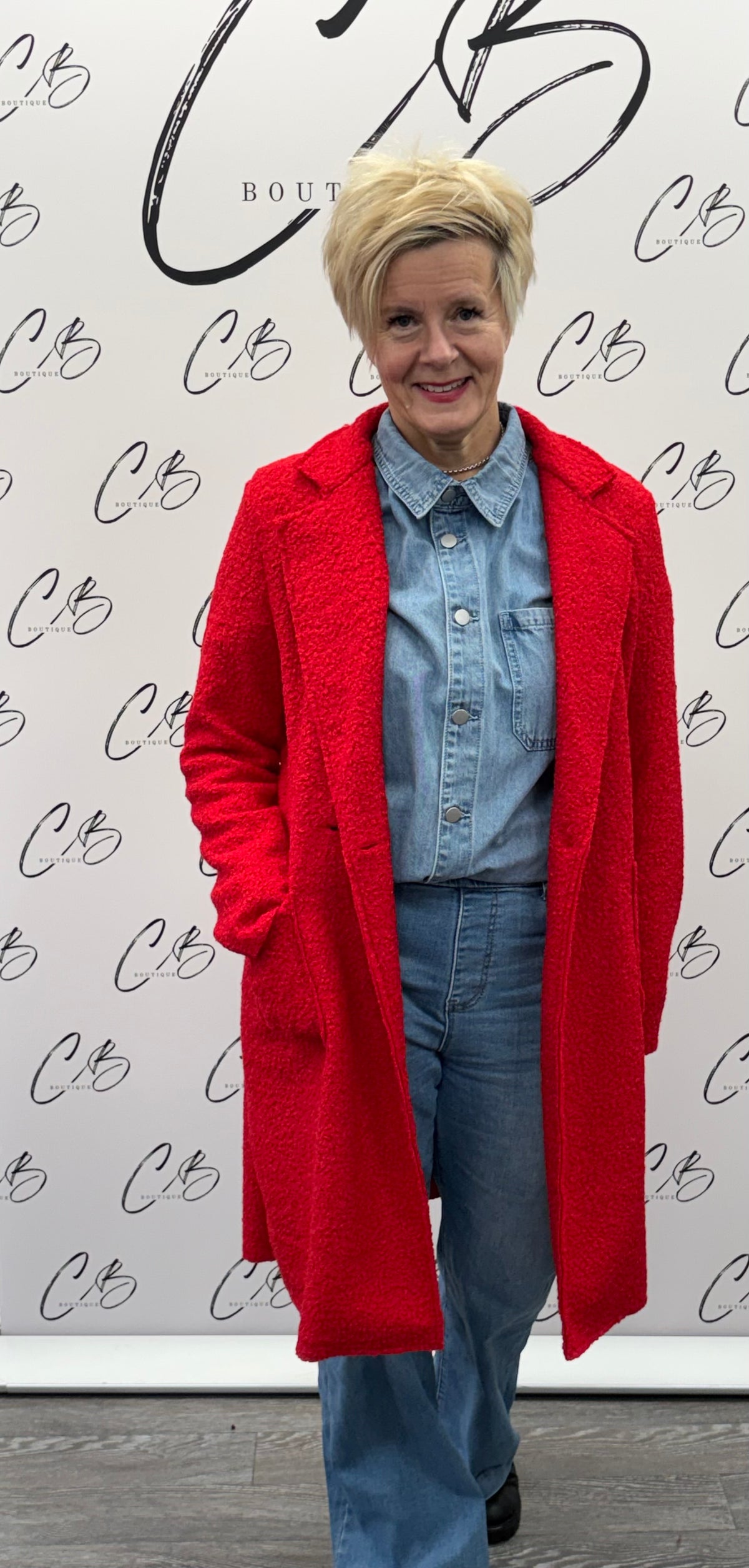 Red Jardigan with buttons