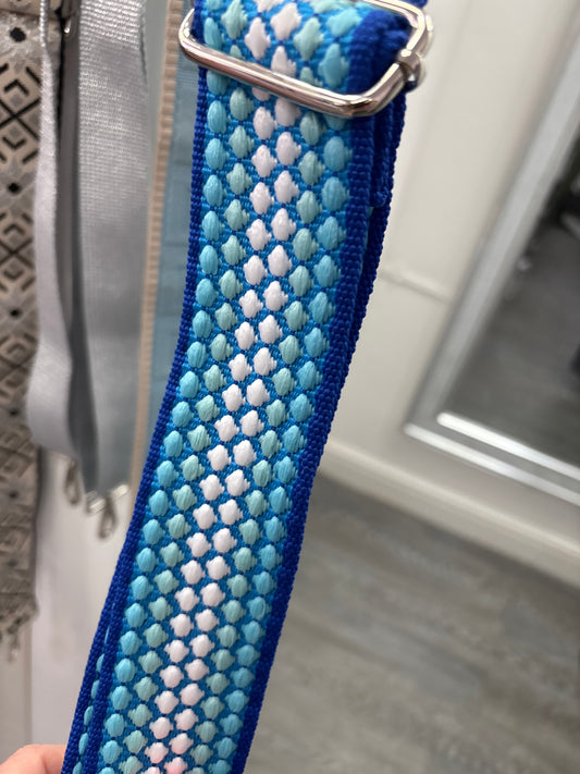 Handbag Strap - multi blue