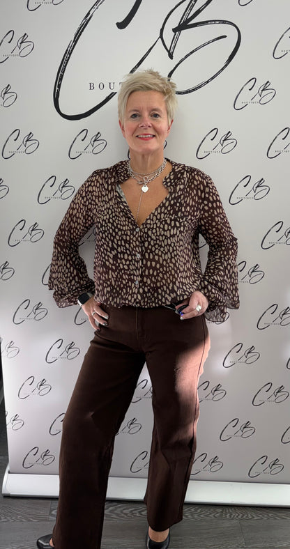 Brown denim style Jeans