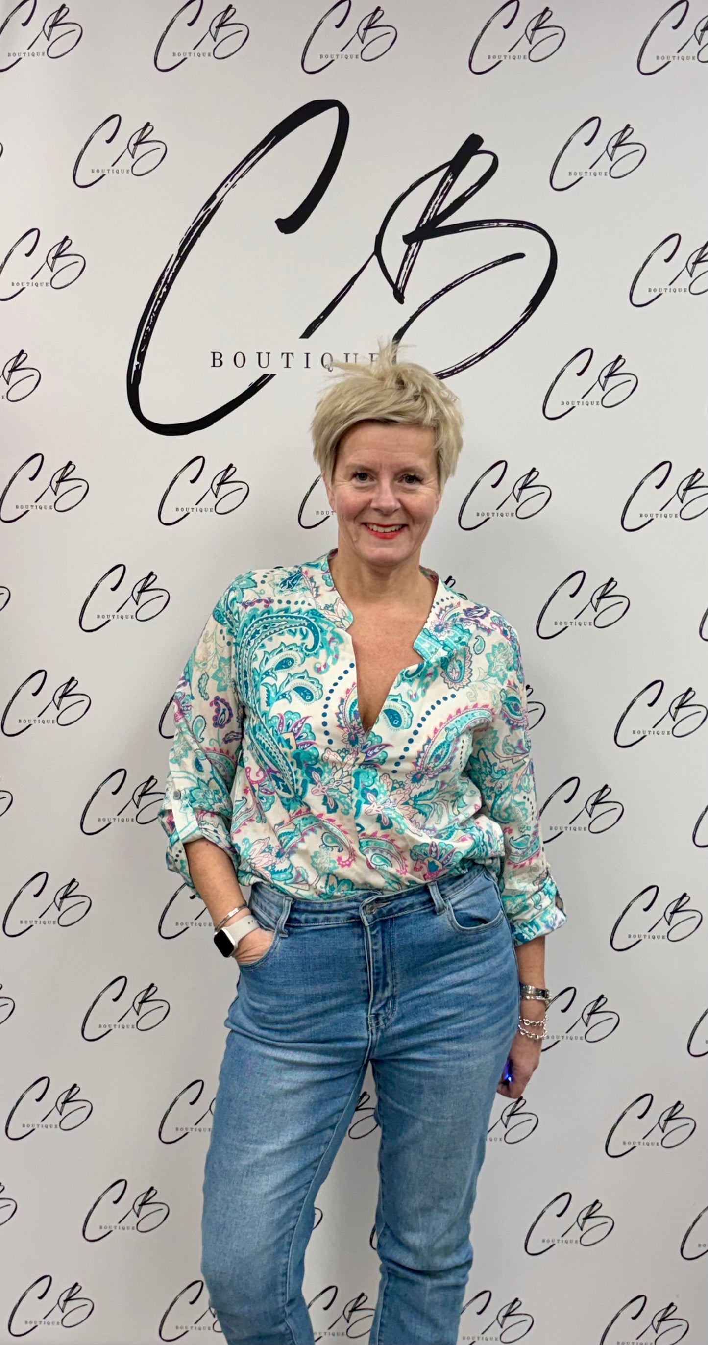 Amanda Turquoise blouse