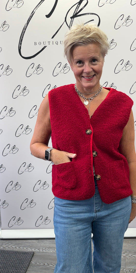 Red Teddy Bear Gilet