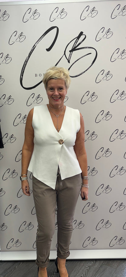 Chain Taupe Magic Trousers