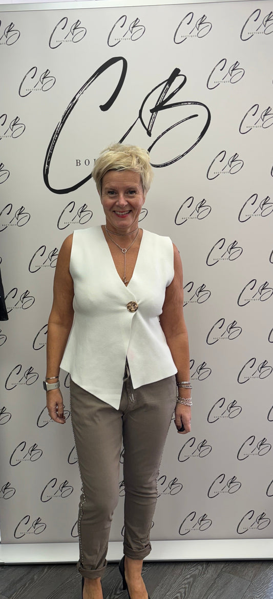 Chain Taupe Magic Trousers