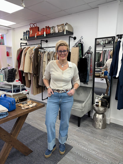 Turn up Jeans - light Denim