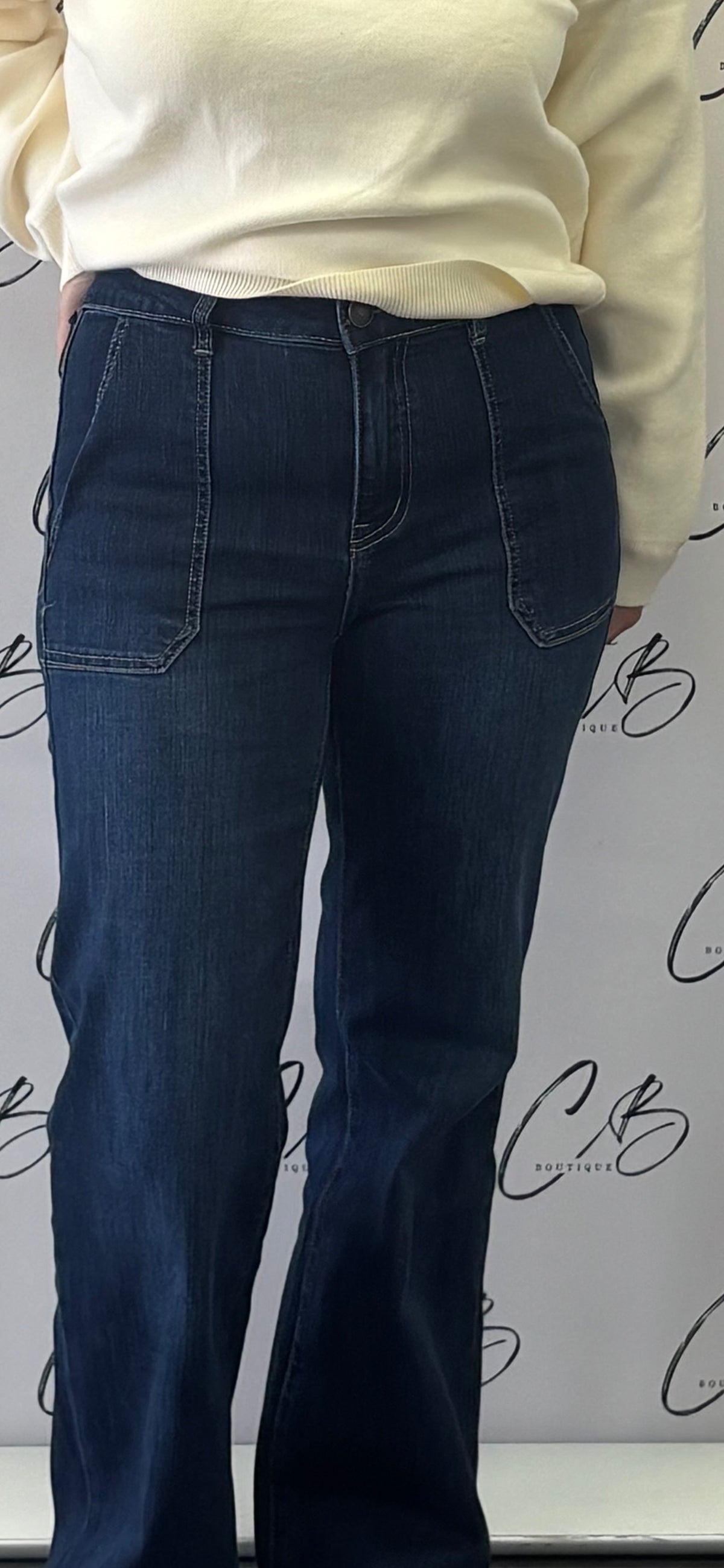 Toxik Wide Leg Dark Denim Jeans