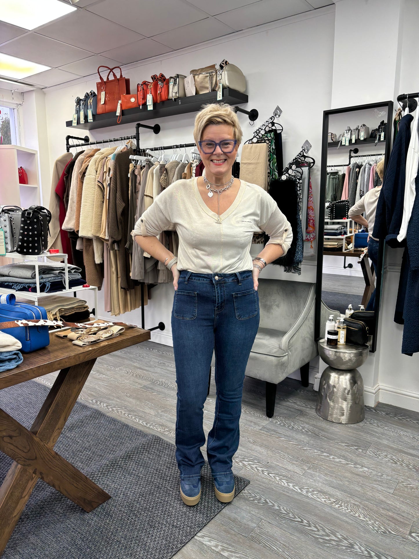 Flare Jeans - dark Denim