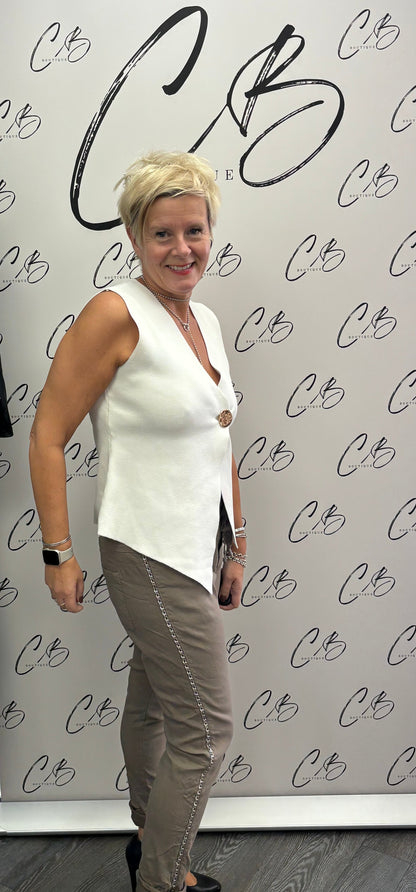 Chain Taupe Magic Trousers