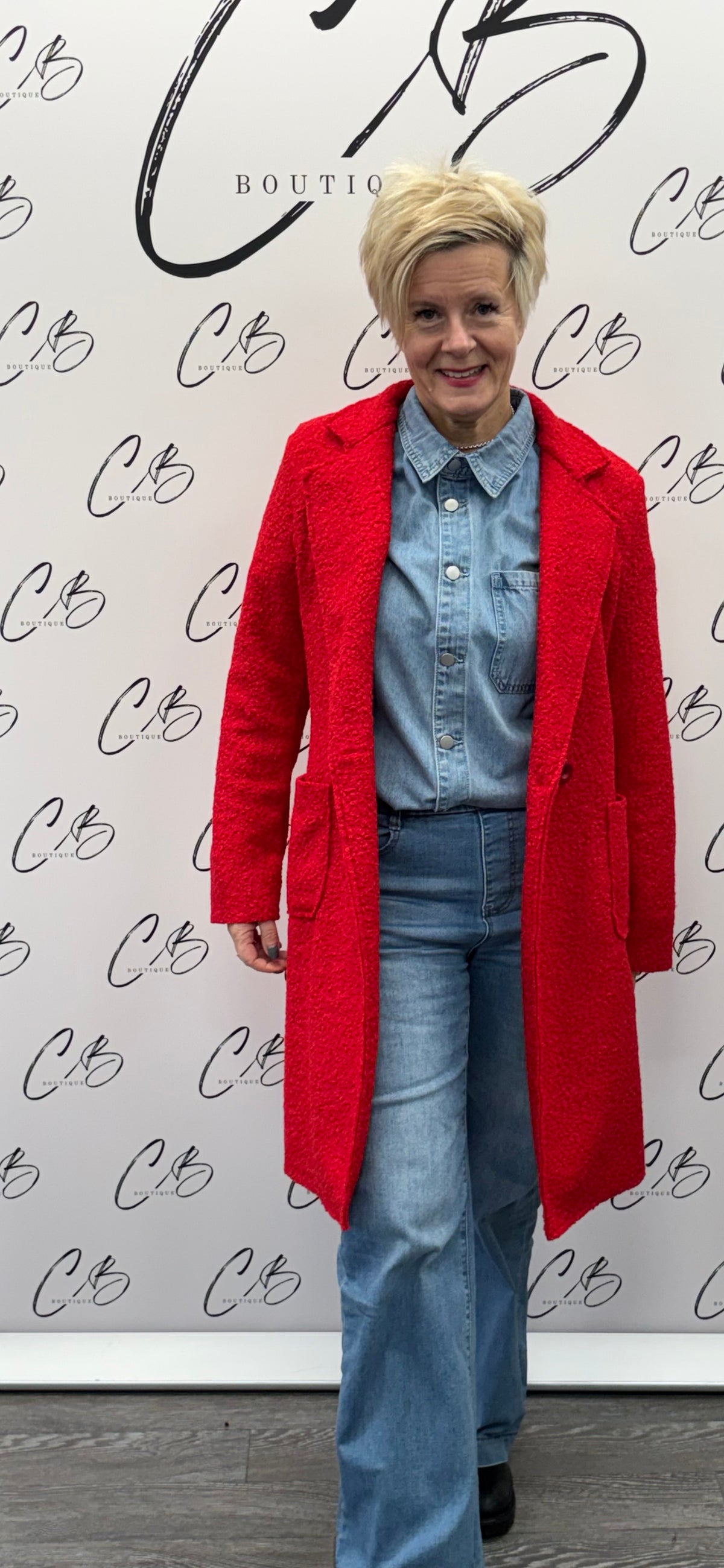 Red Jardigan with buttons