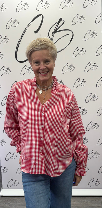 Luella Braemar Red Gingham Blouse