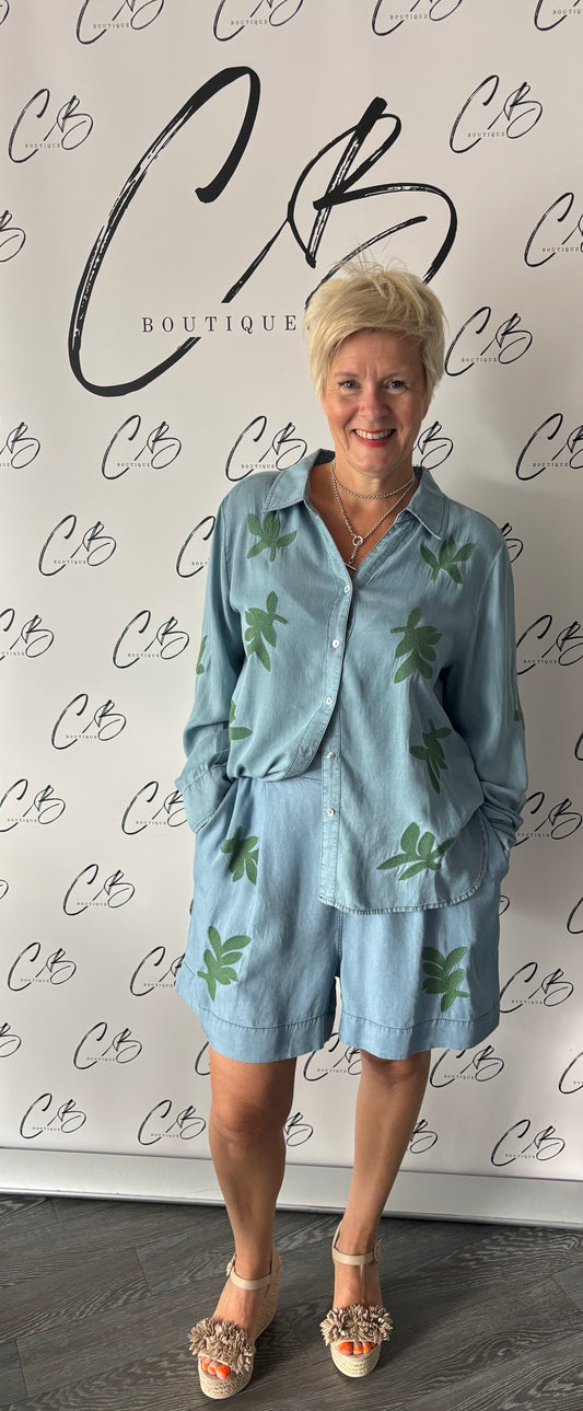 Daria Lyocell Shirt (Leaf Mid Wash)