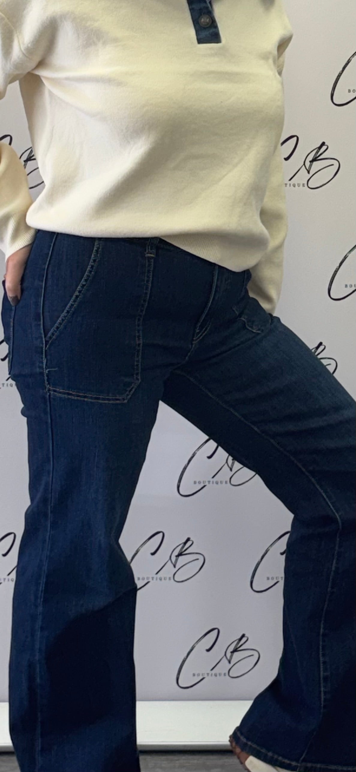 Toxik Wide Leg Dark Denim Jeans